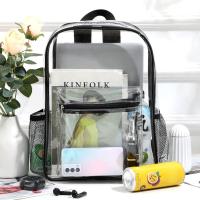 Mochila Deportiva De PVC Transparente Impermeable Para Viajes Y Fitness Gran Capacidad Con Hombros Visibles Bolsa De Viaje Casual - details 4