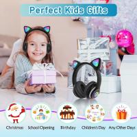Auriculares para juegos con forma de oreja de gato, iluminación RGB, sonido de 7.1 canales, micrófono, conmutación multimodo, 8-40 horas de duración de la batería, cultivo secundario, juegos. Transpirable, baja latencia - details 6