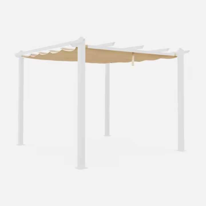 sweeek - Techo de repuesto para pérgola 3x3m , Cubierta de pérgola Condate , 277x250x1 - 1