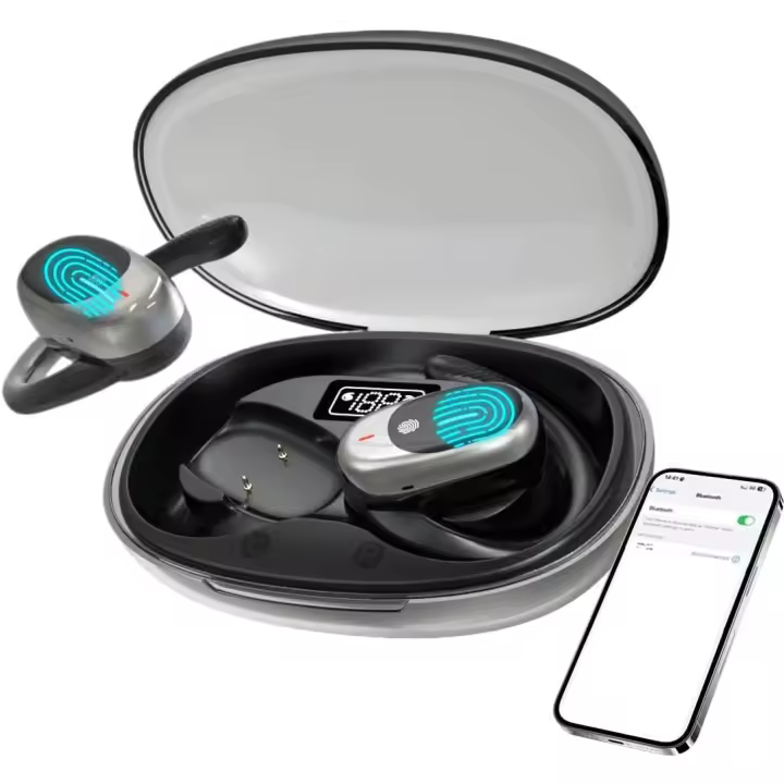 Auriculares con traductor de idiomas, auriculares con traductor de idiomas con IA, traducción en línea a 144 idiomas, Bluetooth 5.4 para viajes, negocios y aprendizaje (negro) - 1