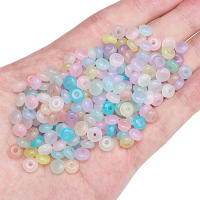Lotes De 10G De Cuentas De Vidrio Super Excepcionales Domésticas De 3x6mm Para Joyería Hecha a Mano DIY Imitación De Jade Abacus - details 2