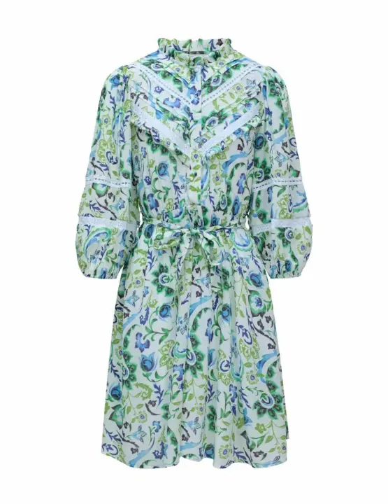 Vestido corto Salsa estampado floral manga larga para mujer - 1