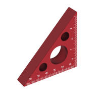 Regla De Ángulo Precisa De Aluminio 45/90 Grados Escala Métrica Herramienta Multifuncional Para Carpintería Regla De Altura Engrosada - details 8