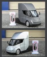 Camión De Juguete De Tesla Semi a Escala 1:24 Con Luz Y Sonido Modelo De Aleación De Metal Regalo Para Niños Coleccionable - details 12