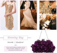 Bolso de Mano de Noche para Mujer Bolso de Flores con Cadena para Fiesta de Boda para Mujer, Monedero - details 4