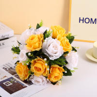 Bola De Flores Artificiales 1PC Base De Plástico Verde Tela De Seda Para Centros De Mesa De Bodas Decoraciones De Fiesta - details 8