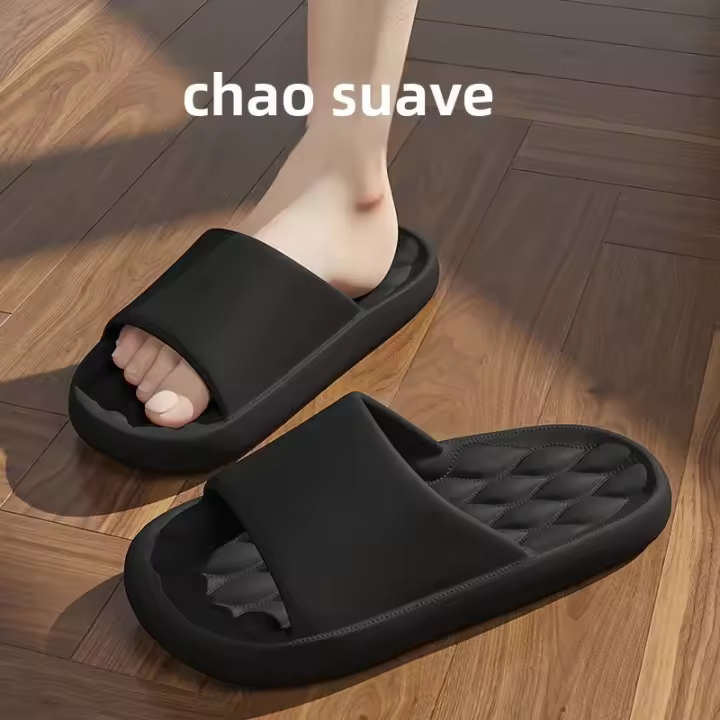 Zapatillas De Plataforma Gruesa Para Mujer Verano Playa EVA Suela Suave Zapatillas De Salir Casual Hombres Y Mujeres Zapatos Antideslizantes Para Interiores Baño - 1