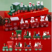 Adorno De Navidad De Tren De Madera/Plástico Decoración De Feliz Navidad Para El Hogar Regalos De Xmas 2023 Día De Año Nuevo 2024 - details 0
