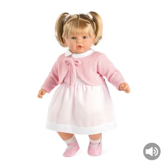 Muñecas Arias Elegance 62 cm Leonor Rosa con Sonido y Coletas - 65218 - 1