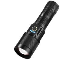 900000 Linternas Led De Alto LúMenes Linterna Led Recargable 3 Modos Zoomable Carga RáPida Ipx6 Impermeable Flash Linterna Potente Luz De Mano Para Acampar Al Aire Librey Regalo Negro - details 0