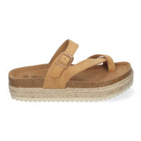 Davinia Shoes Sandalia de Mujer de Plataforma Tipo Esclava, Material Bio, Forradas de Yute, Comodas y Elegantes, Talon Abierto y Decorada con Hebilla, Ideales para Primavera-Verano Shoes&Blues.es M-238-Taupe - details 1