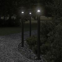 vidaXL Lámparas de suelo de exterior 3 uds acero inoxidable 100 cm Color Plateado,  Negro, y mas - details 1
