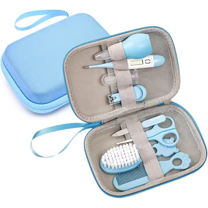 Kit Bebe Recien Nacid Higiene, MKNZOME 8 piezas Set Cuido Bebe Recien Nasido with Estuche de Transporte Kit de Lavado para Bebés Gift para Recién Nacidos Niños Pequeños - 1