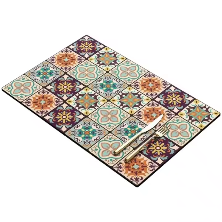 Alfombra De Cocina Absorbente Para Secado De Vajilla Y Cristales Alfombra Para Barra De Café Con Drenaje Tamaño 30x40cm Material Suede - 1