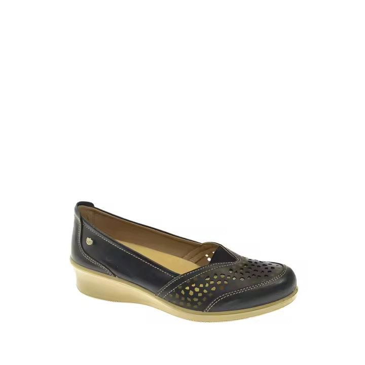 Laura Azaña Zapato Cuña en Piel Cómodo y Elegante - 1