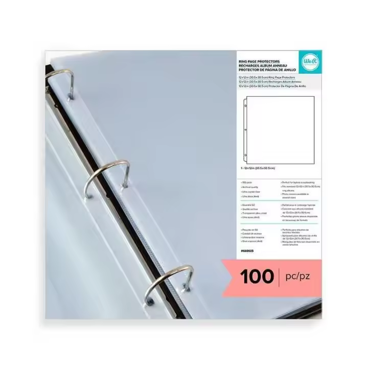 WE R MEMORY KEEPERS                 FUNDAS PROTECTORAS WAMK 12x12 1 BOLSILLO 100 UD - 1