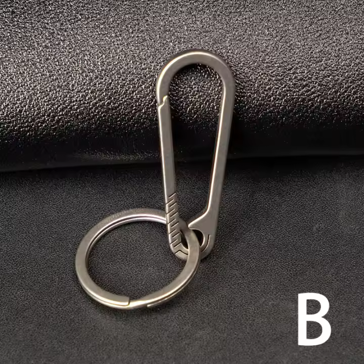 Llavero De Aleación De Titanio Tiranium Broche De Llave EDC Herramienta De Exterior Accesorios De Coche 1PCS Llavero De Metal - 1