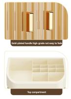 Organizador De Escritorio De Lujo Para Maquillaje Joyería Y Cuidado De La Piel Caja De Almacenamiento De Plástico Con Cajón a Prueba De Polvo Gran Capacidad Para El Baño - details 8