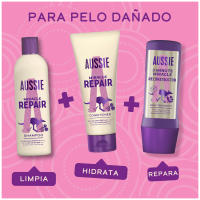 Aussie Miracle Acondicionador Reparador del Cabello - Repara el Pelo Seco y Dañado - Vegano, No Testado en Animales - Cuida del Pelo Dañado con Extracto de Melocotón Salvaje Australiano - Pelo Suave y Brillante - Botella de Plástico Reciclable, 6x200ml - details 1
