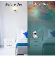 Proyector De Estrellas Y Astronauta Galaxy Luz Nocturna LED Decoración Para Habitación Regalo Para Niños Forma De Dibujos Animados Material ABS Fuente De Alimentación DC - details 8