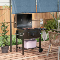 Parrilla Vertical de Maple Inoxidable Negro - Diseño Compacto, Estructura Durable y Resistente al Clima, Dimensiones 113x65x108cm - Ideal para Jardines y Terrazas con Espacios Reducidos - details 0