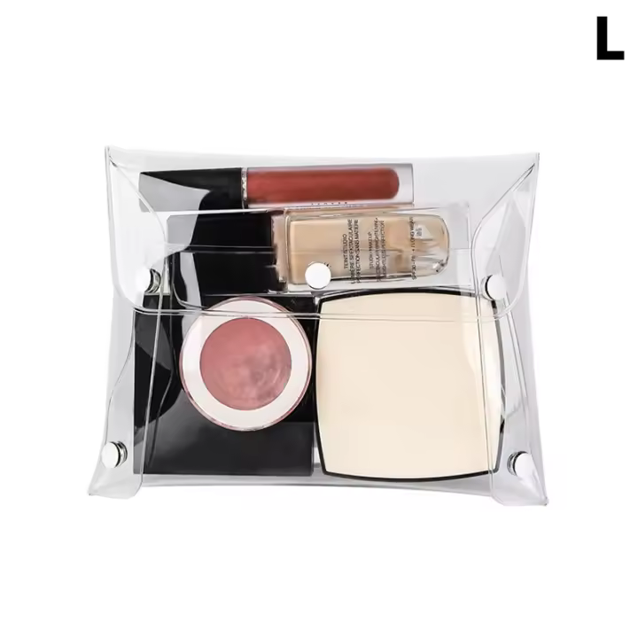 Bolsa De Viaje Transparente Para Maquillaje Pequeña Almacenamiento De Brochas Y Labial Polvo De Sombra De Ojos Bolsa De Organización De Maquillaje - 1