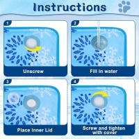 Alfombra De Enfriamiento Para Mascotas Premium Llenable De Agua Almohadilla De Hielo Que Se Enfría Instantáneamente Para Perros Y Gatos Adecuada Para Interior Y Exterior En Verano - details 6