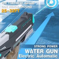 Pistola de agua eléctrica automática con absorción de agua, capacidad de 610 cc, modo de doble disparo, pistola de agua de verano, juguete para piscina, fiesta, playa y exteriores watergun party beach - details 3