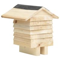 vidaXL Hotel para abejas de madera maciza de abeto 22x20x20 cm - details 3