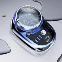 Mini Afeitadora Eléctrica USB Recargable Peluca De Viaje Portátil Con Pantalla Digital Afeitadora De Barba Desmontable Material Plástico Tamaño Compacto Para Hombres - details 6