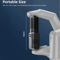 Linterna Portátil Recargable Zoom White Beam Light De Larga Distancia Tipo-C USB Para Exteriores Y Hogar Material De Aluminio Luz LED Impermeable - details 18