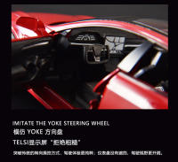 Modelo Miniatura Tesla Model S 1:24 En Metal Con Sonido Y Luz Regalo Para Niños Y Novios Juguete De Coche De Simulación Para Coleccionistas - details 10