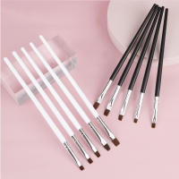 5Pcs Pincel De Uñas Artísticas Para Acrílico UV Gel Extensión Y Pintura DIY Accesorios De Manicura Herramienta De Construcción De Patrón Fototerapia - details 1