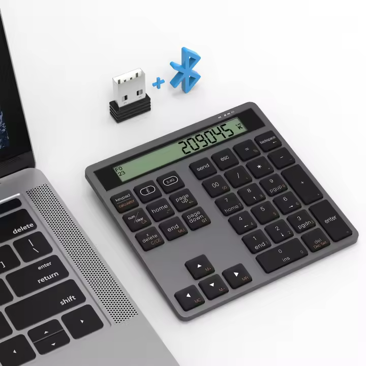 Teclado Numérico Inalámbrico Bluetooth 5.0 Jomaa Con Pantalla De Calculadora 34 Teclas Portátil Para Contabilidad - 1