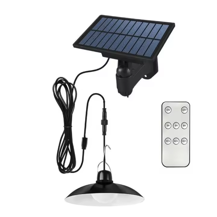 Lámpara Solar Colgante Split Con 1 Panel Y Control Remoto Para Camping Y Jardín Fuente De Energía LED Material ABS - 1