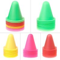 10 Pcs Marcadores De Patinaje En Ruedas Conos De Marcado Para Fútbol Equipo De Entrenamiento De Slalom Y Pila De Copa PVC - details 0
