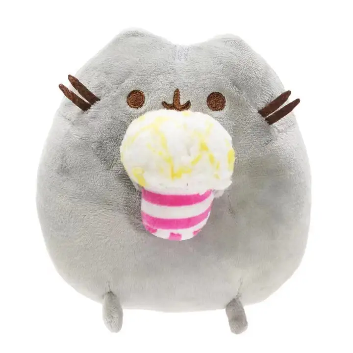 Muñeco De Peluche Gato Simulado 15CM Suave Y Blando Regalo De Cumpleaños Para Niñas Y Decoración De Hogar En Blanco Y Gris - 1