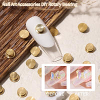 5/10Pcs Accesorios De Joyería Para Manicura Cartoon Universal Con Eje Rotativo Perla Transferible Decoración De Uñas - details 0