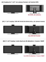 Cámara De Coche 4K 11.26'' Con Wireless Carplay Y Android Auto GPS Navegación Doble Lente Grabadora De Video De Dashboard WiFi 5G Y Cámara Trasera - details 0