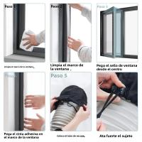 Sellado Universal Impermeable Para Ventana Para Aire Acondicionado Portátil Ajustable Accesorios Para Aire Acondicionado Tipo De Tela De Sellado Para Ventanas Inclinadas Y Deslizantes Material De Poliéster - details 4