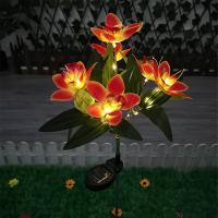 Lámpara Solar De Orquídea Con 7 Cabezas Para Jardín Exterior Decorativa LED Para Patio De Casa Luces Para Atril Y Calle Decoración De Navidad - details 5