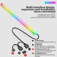 Barra De Luz Decorativa Para Estuche De Computadora DC5V3Pin ARGB 30cm Aura Sync 4-lados Luz Colorida Para DIY Gaming Ambiental - details 3
