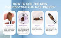 Cepillo De Uñas KEMEISI 100% Puro Kolinsky Con Mango Fuerte Forma Ovalada Herramientas Profesionales Para Diseño De Uñas Y Manicura - details 13