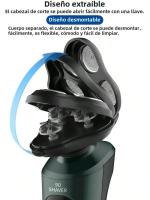 Afeitadora Eléctrica 9D Para Hombres Recargable Impermeable Trimmer De Rotación Para Uso Seco Y Húmedo Batería Incluida Triple Hoja - details 12
