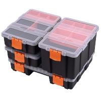 Caja De Herramientas Portátil De Plástico Con Múltiples Redes Caja De Almacenamiento De Piezas Para Garage Organizador De Suministros De Reparación - details 0