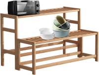 Estante para plantas s, soporte para plantas con escalera | Soporte para maceta escalonado | Organizador De Balcón De Jardín De Madera De 2 /3Niveles, Estantería para Balcón, Estante De Exhibición - details 2