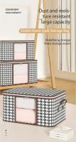 Caja De Almacenamiento Portátil De Gran Capacidad Visible Organizador De Ropa Para El Hogar Con Manijas Plegable a Prueba De Polvo Con Cierre De Cremallera - details 0