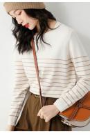 Suéter De Punto Para Mujer 2025 Estilo Oficina Lady Con Rayas Cuello Redondo Manga Larga Suéter Caliente Y Suave Para Todas Las Estaciones - details 12