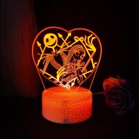 Lámpara Nocturna 3D De Novia Fantasma Con Control Táctil Y 16 Colores Decoración De Habitación Regalo De Halloween Luz De Ambiente De Dibujos Animados - details 5