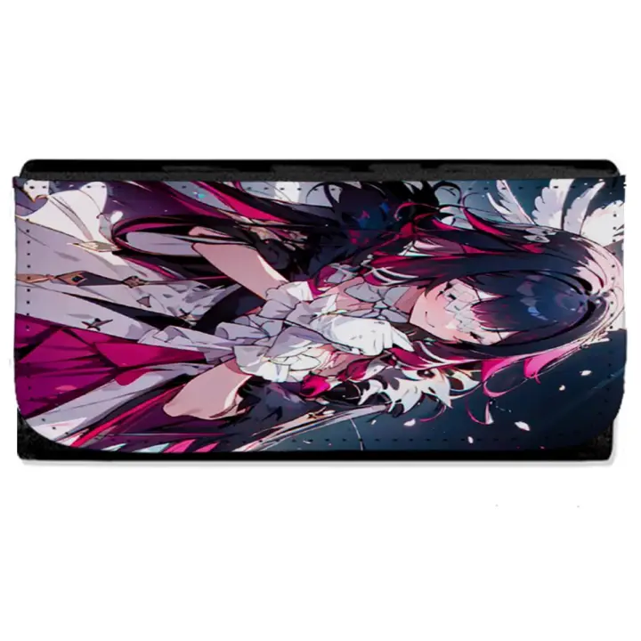 MERCHANDMANIA Billetera Billetero juego anime rpg personaje genshin impact columbina mujer señora negro monedero - 1
